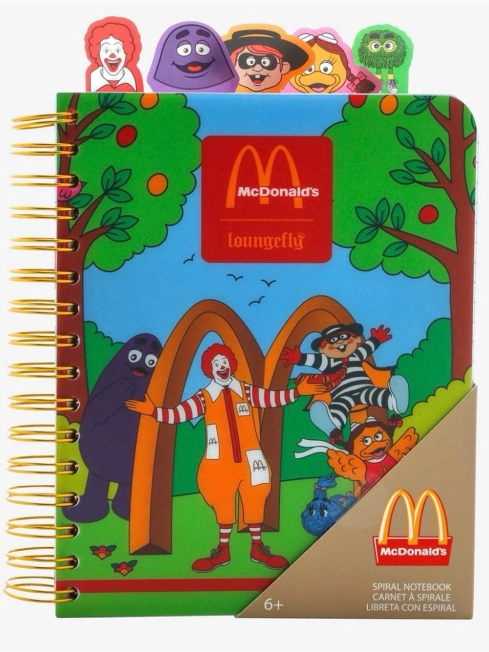 McDonald’s Green Kids Spiral Notebook with Colorful Characters